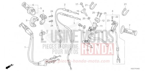 HANDLE LEVER/SWITCH/CABLE CRF150RBN de 2022
